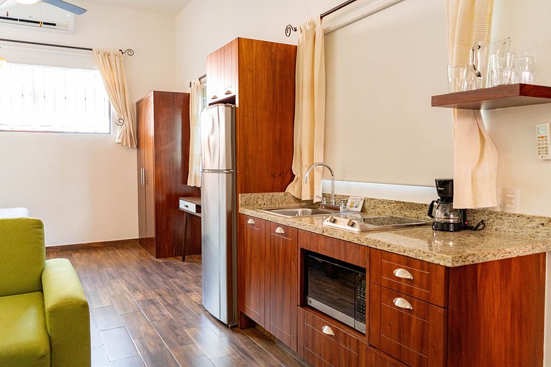 Casa Huapango Studio suite with kitchenette.